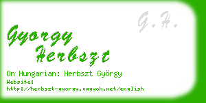 gyorgy herbszt business card